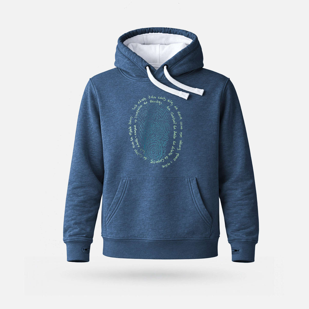 Ind Ráth - Heavyweight Adults' Hoodie - Spailpín - Navy Melange / S