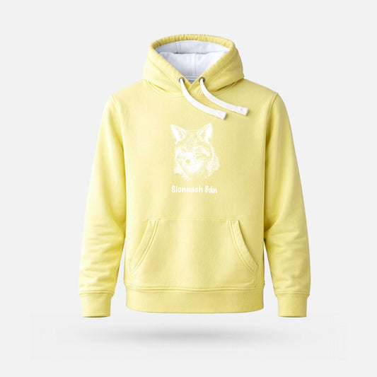 Sionnach Bán - Heavyweight Adults' Hoodie - Spailpín - Lemon Drop / XS
