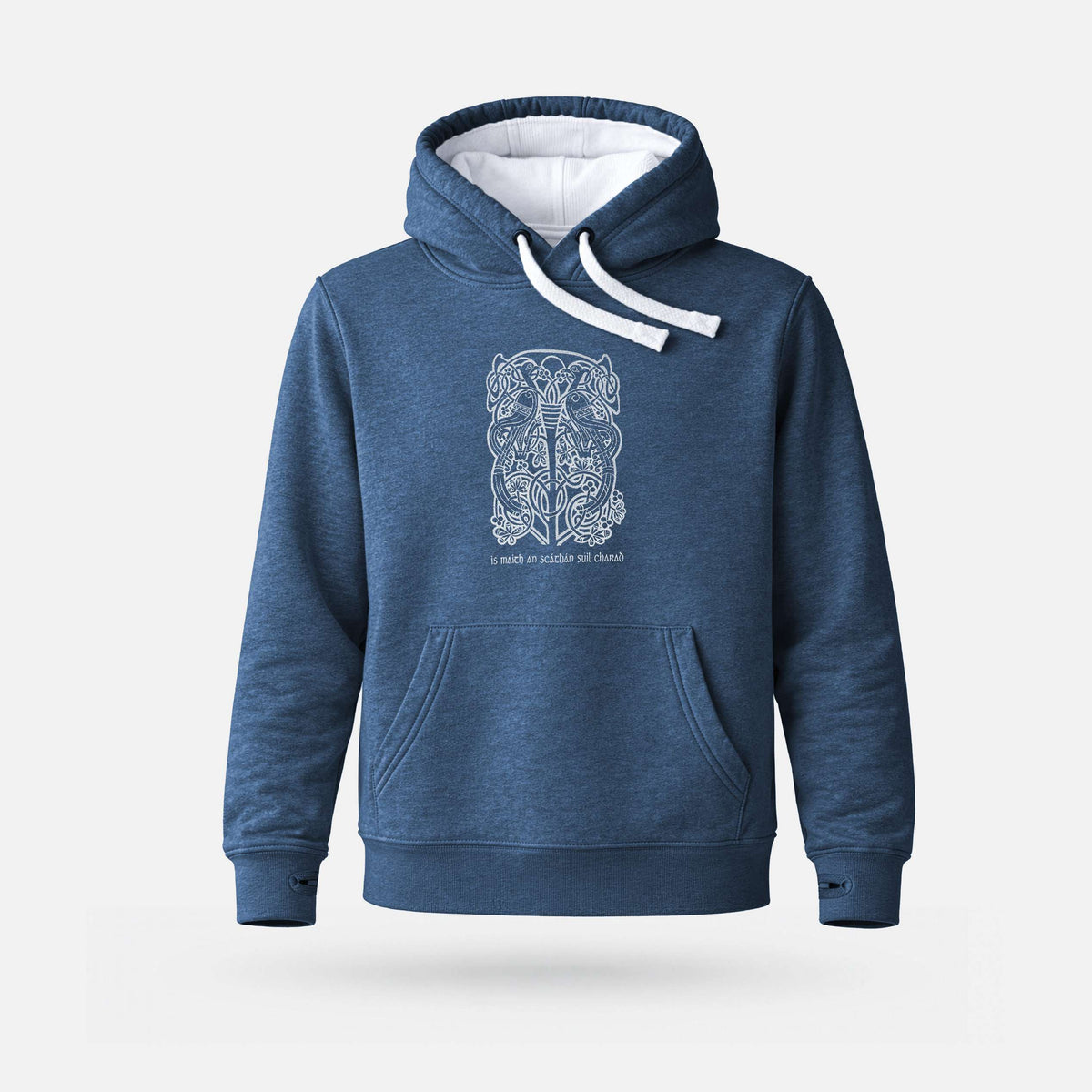 Súil Charad - Heavyweight Adults' Hoodie - Spailpín - Navy Melange / XS