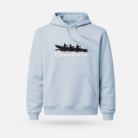 Conamara Curach - Midweight Adults' Hoodie - Spailpín - XS / Pale Blue