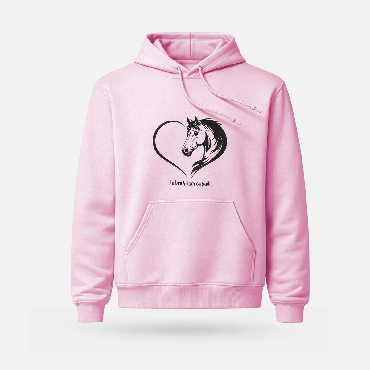 Is Breá Liom Capaill - Midweight Adults' Hoodie - Spailpín - XS / Baby Pink