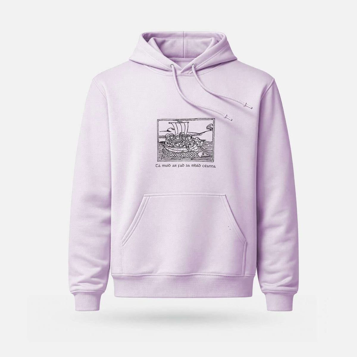 Tá Muid ar Fad sa mBád Céanna! - Midweight Adults' Hoodie - Spailpín - XS / Light Purple