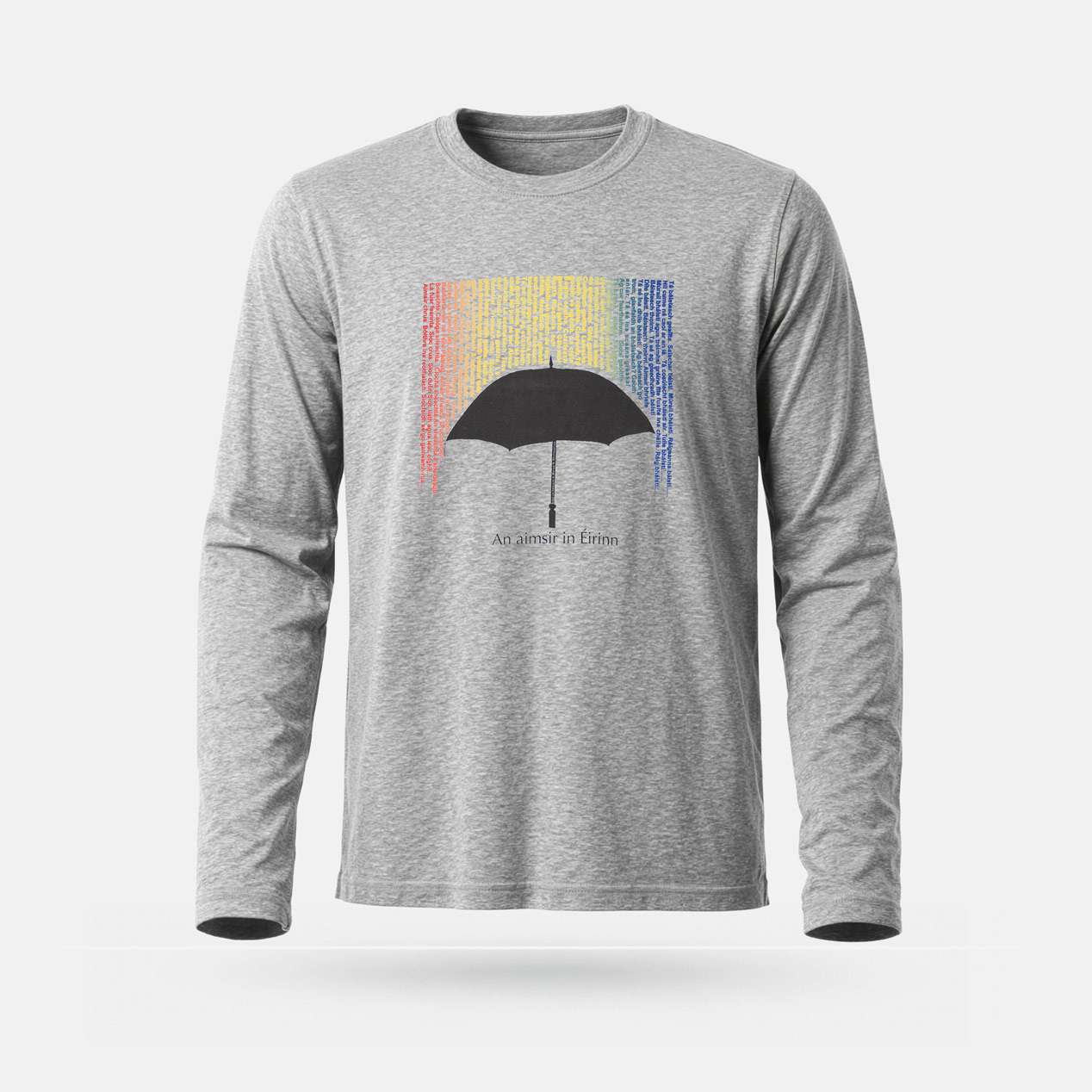 An Aimsir in Éirinn - Adults' Long Sleeve T-Shirt - Spailpín - Grey Melange / M