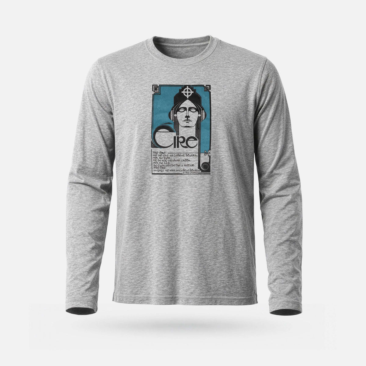 Mise Éire - Adults' Long Sleeve T-Shirt - Spailpín - Grey Melange / S