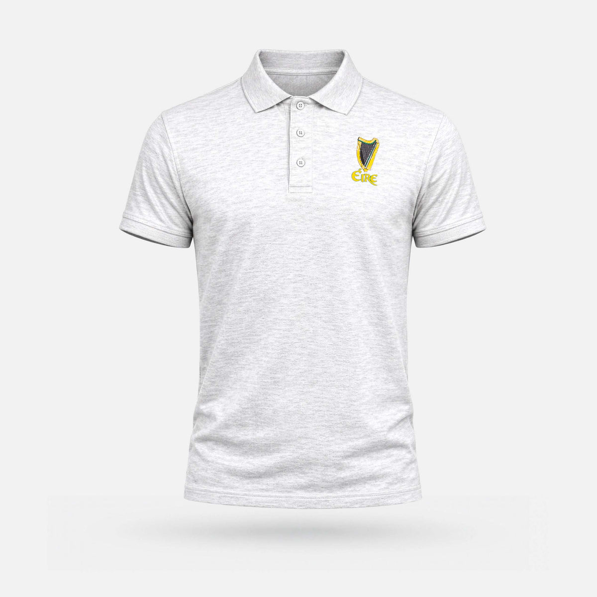 Éire - Adults' Polo Shirt - Spailpín - White Melange / S
