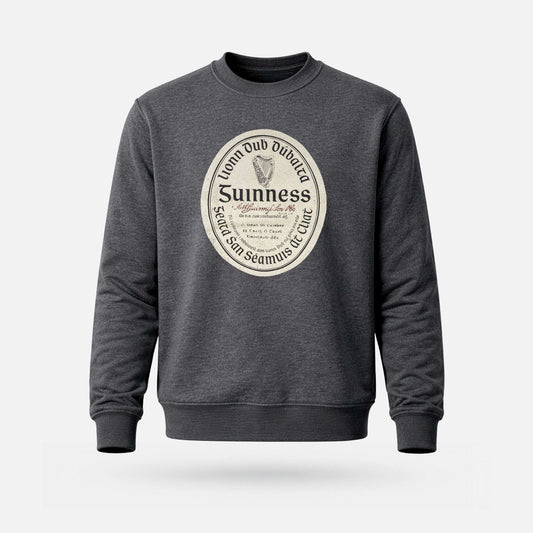 Guinness - Adults' Sweatshirt - Spailpín - Small / Black Melange