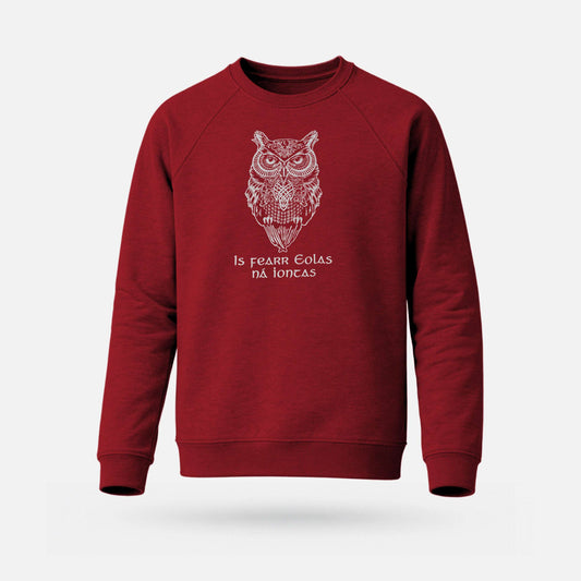 Is Fearr Eolas na Iontas - Adults' Sweatshirt - Spailpín - XS / Red Melange