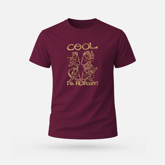 Ceol na hÉireann - Adults' T-Shirt - Spailpín - Maroon / XS