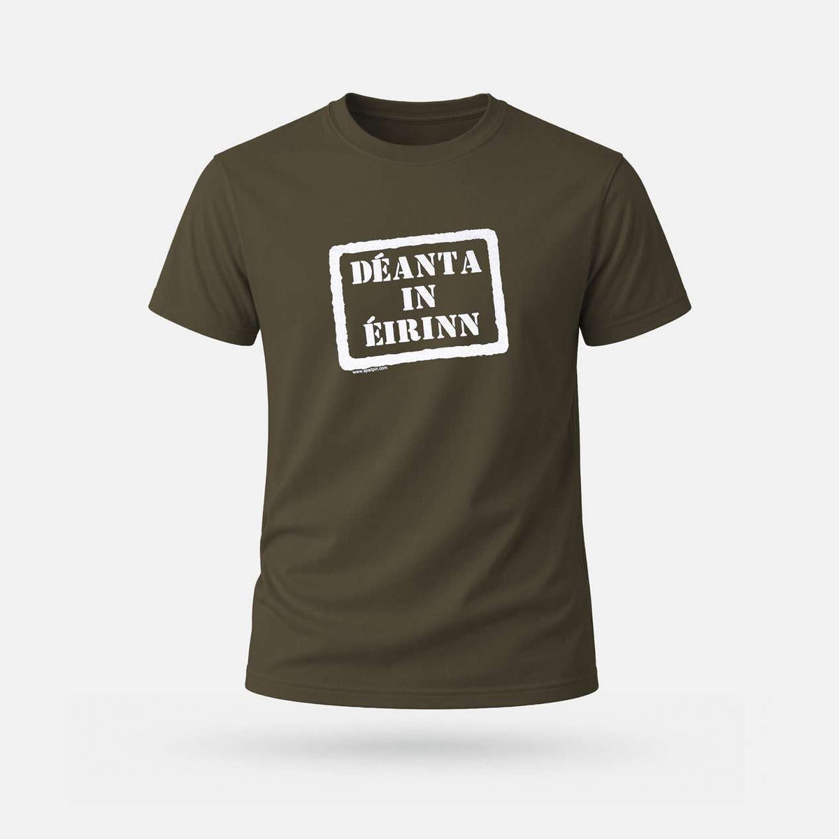 Déanta in Éirinn - Adults' T-Shirt - Spailpín - Army Green / S