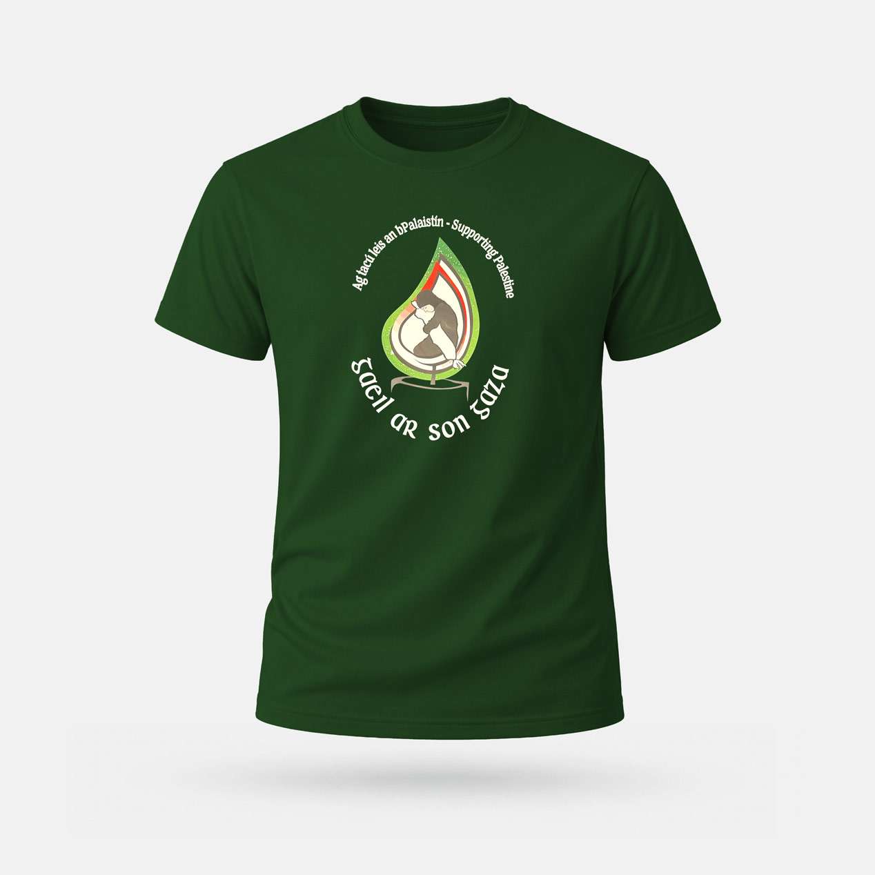 Gaeil ar Son Gaza - Adults' T-Shirt - Spailpín