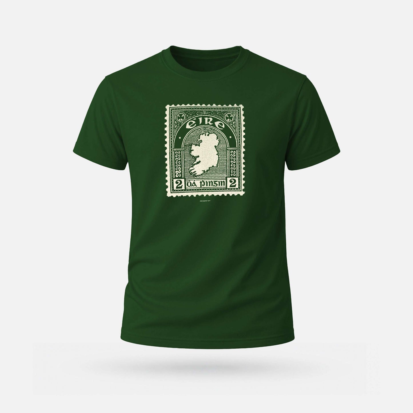 An Chéad Stampa Éireannach - Adults' T-Shirt - Spailpín - Bottle Green / XS