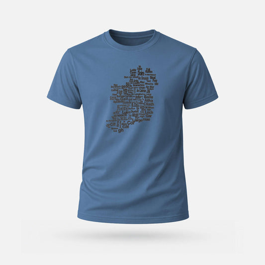 Mapa Logainmneacha - Adults' T-Shirt - Spailpín - Ocean Blue / S