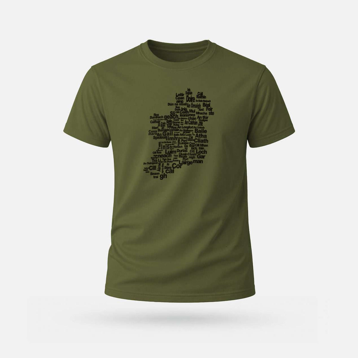 Mapa Logainmneacha - Adults' T-Shirt - Spailpín - Dark Khaki / S
