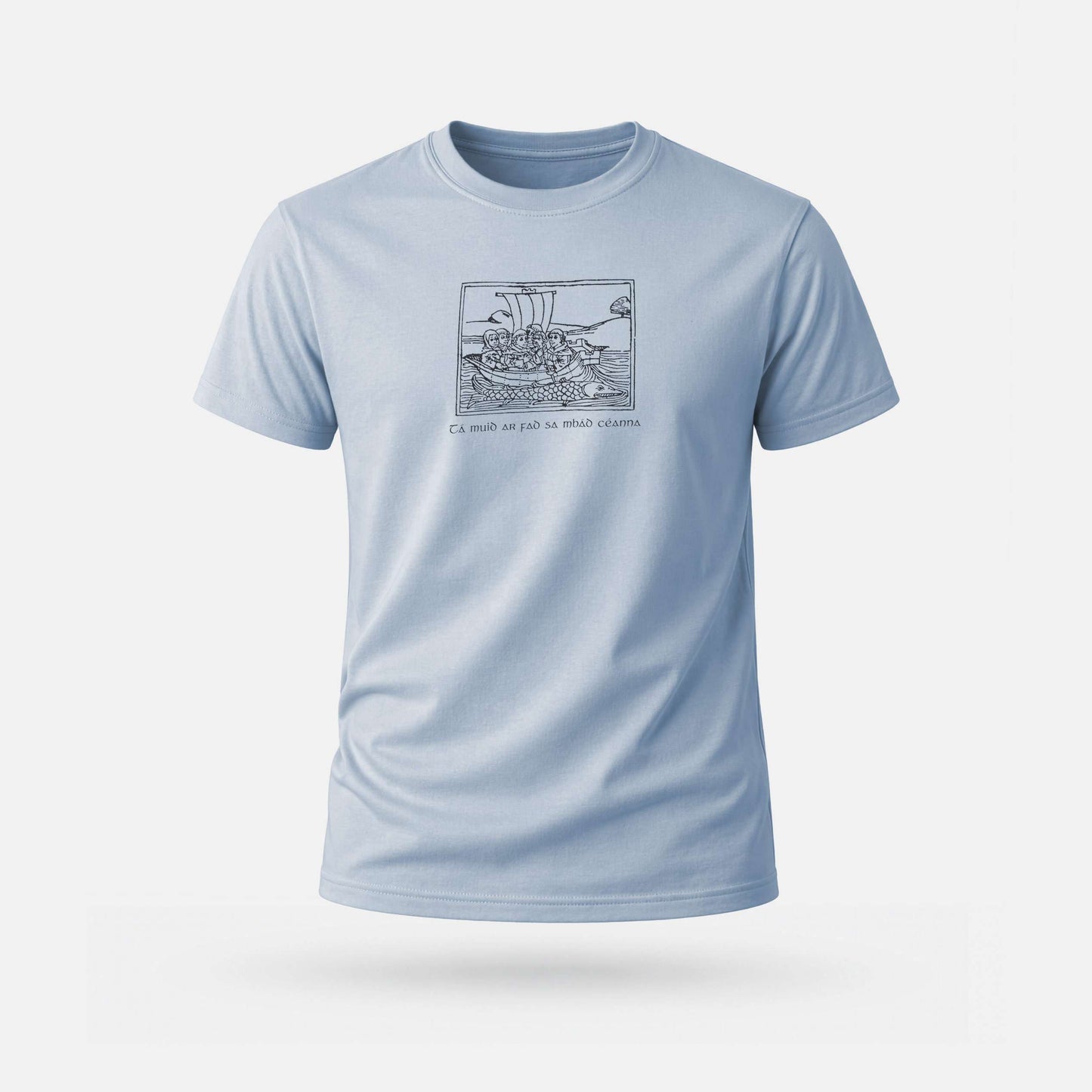 Tá Muid ar Fad Sa mBád Céanna - Adults' T-Shirt - Spailpín - Ice Blue / XS