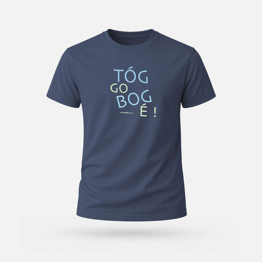 Tóg Go Bog É! - Adults' T-Shirt - Spailpín - Denim / S