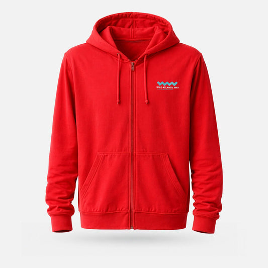 Wild Atlantic Way - Midweight Adults' Zip-Up Hoodie - Spailpín - S / Red