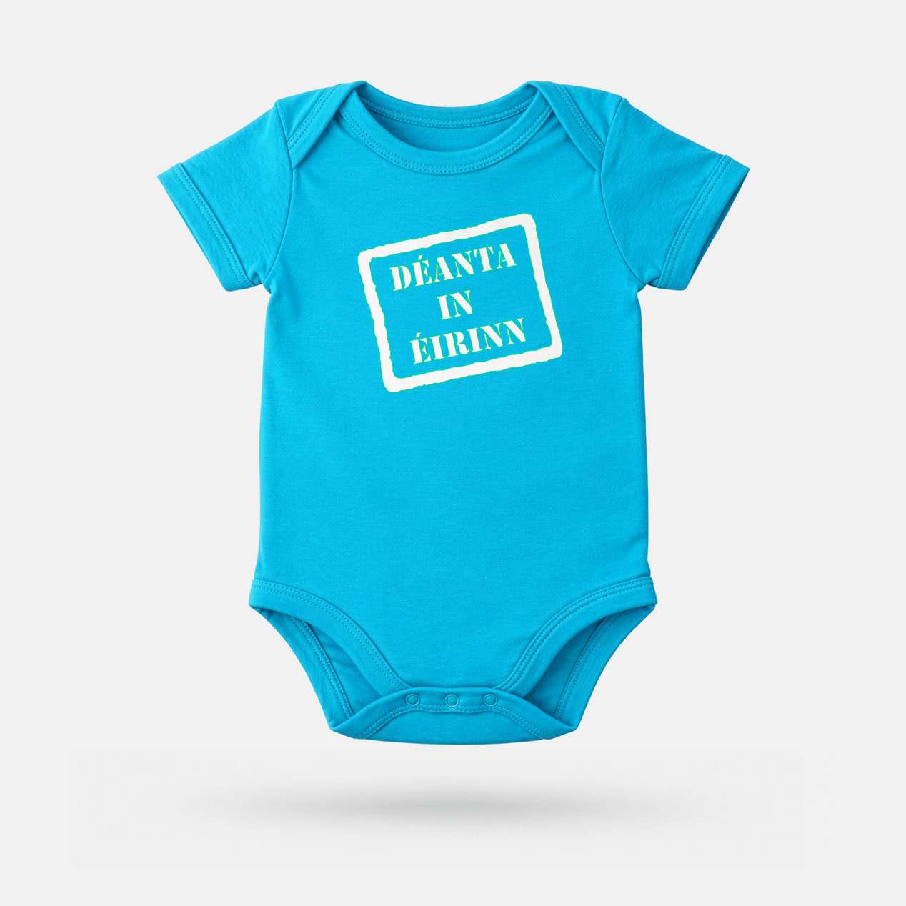 Déanta in Éirinn - Baby Grow - Spailpín - 0-3 Months / Tropical Blue