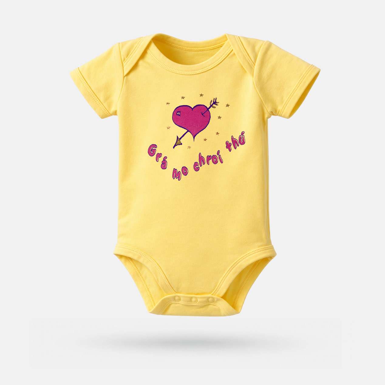 Grá Mo Chrói Thú - Baby Grow - Spailpín - 0-3 Months / Pale Yellow