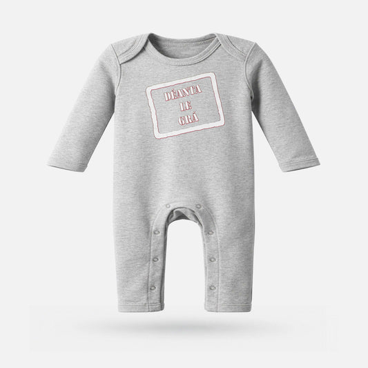 Déanta Le Grá - Baby Romper - Spailpín - 0-3 Months / Grey Melange