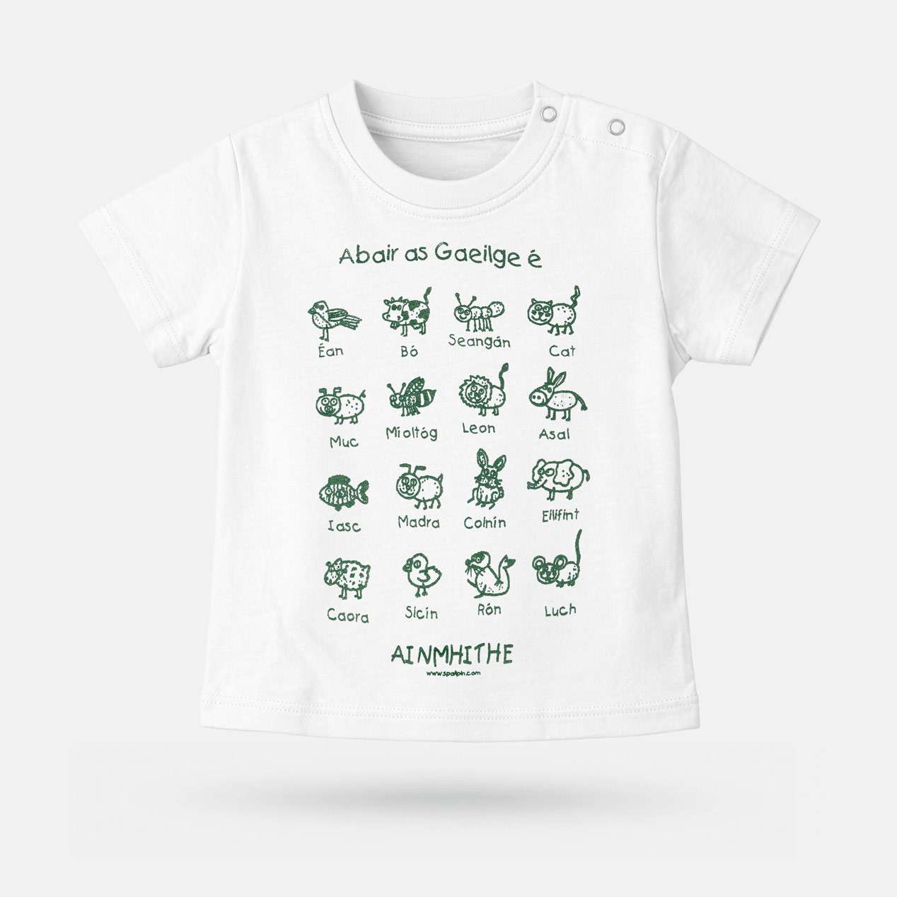 Abair as Gaeilge é, Ainmhithe - Babies’ T-Shirts - Spailpín