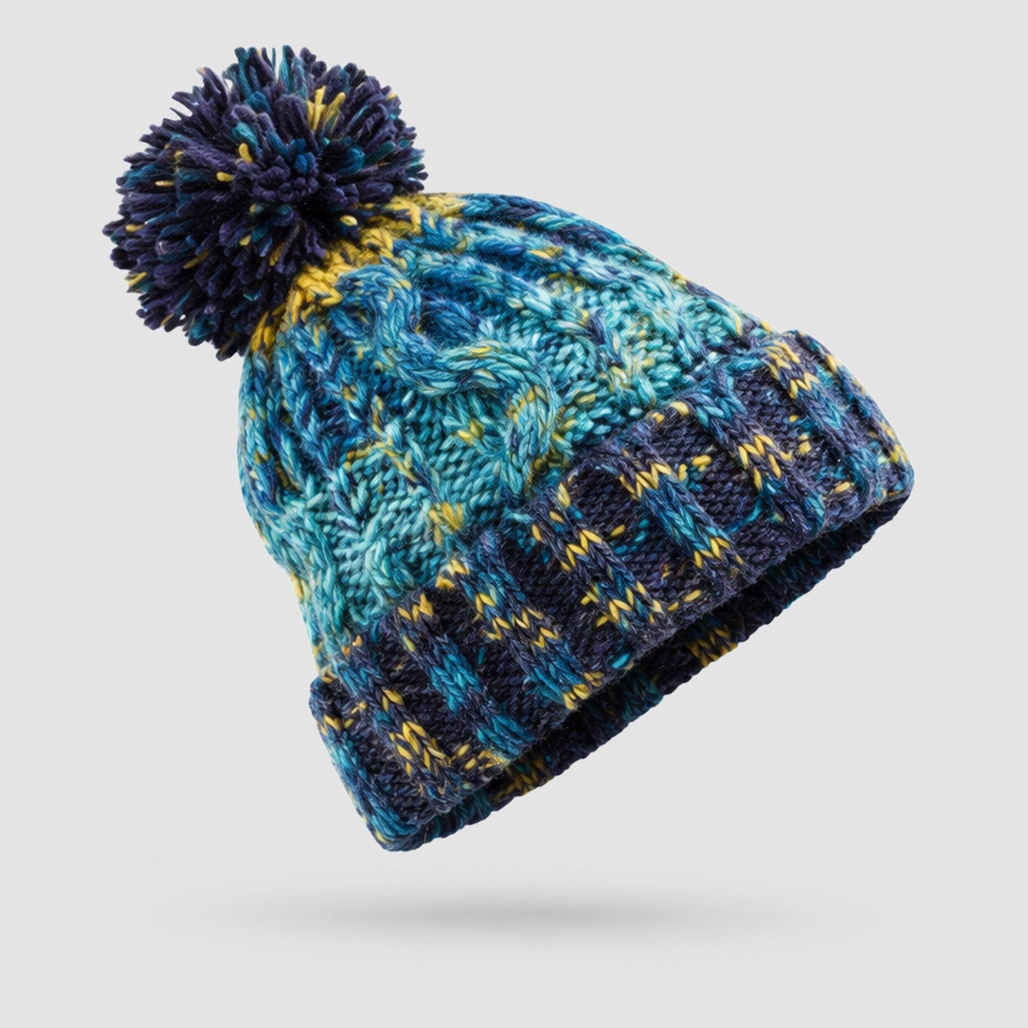 Beechfield Corkscrew 3 Pom Pom - Beanie