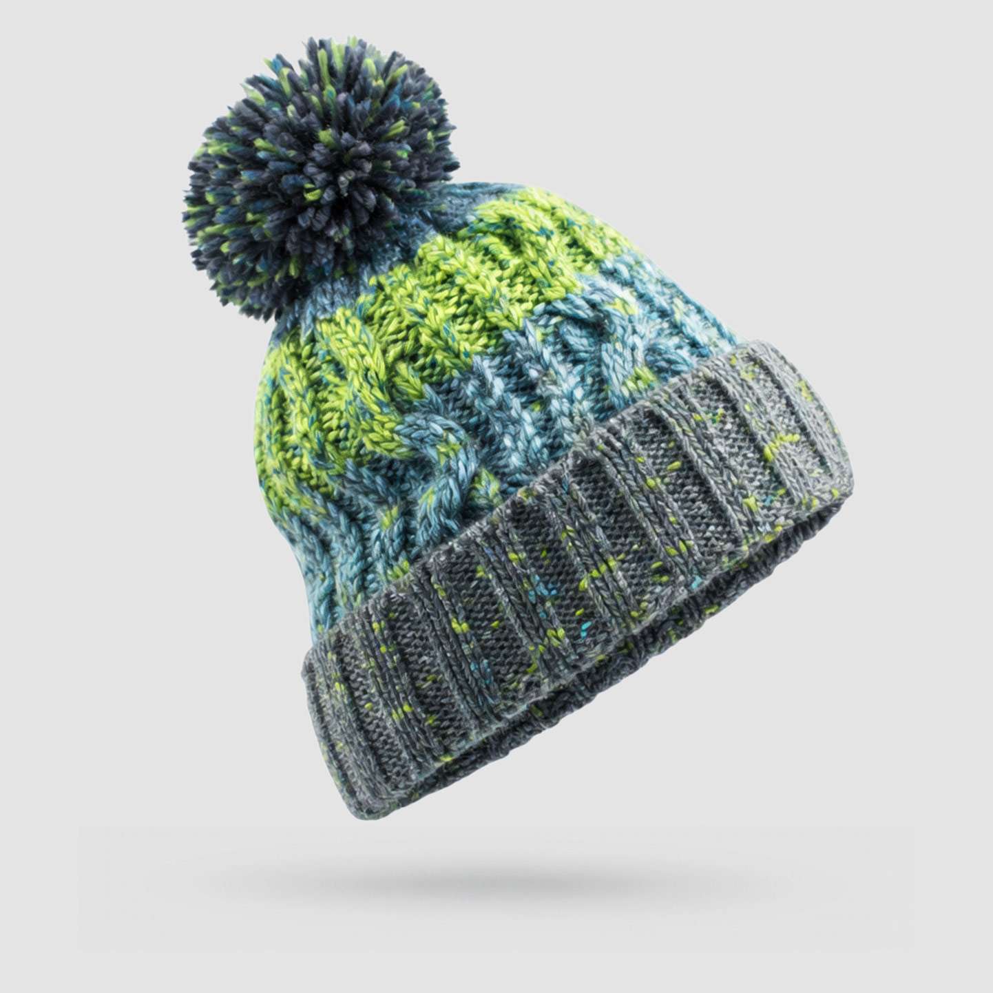 Beechfield Corkscrew 6 Pom Pom - Beanie - Spailpín