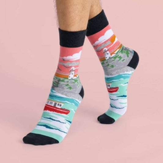 Lighthouses & Cliffs - Socks - Spailpín