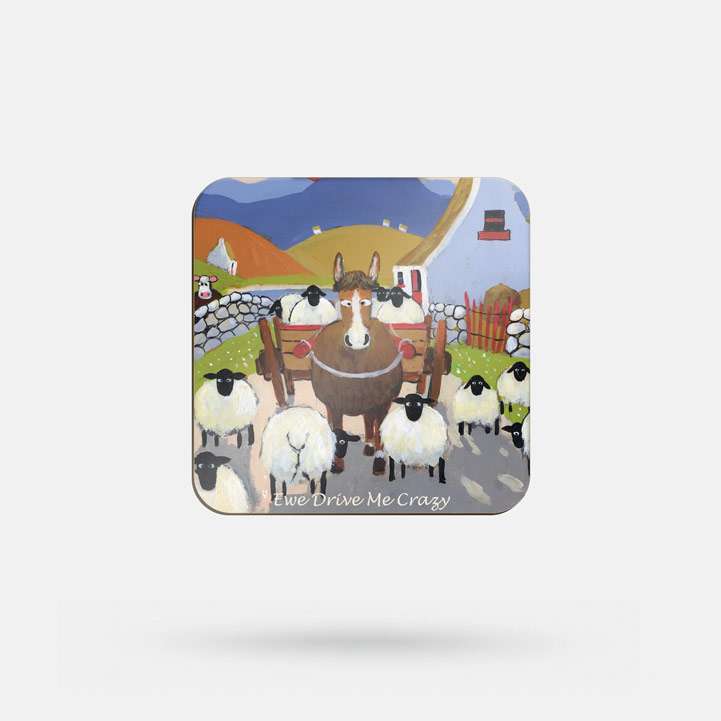 Ewe Drive Me Crazy by Thomas Joseph - Coaster - Spailpín