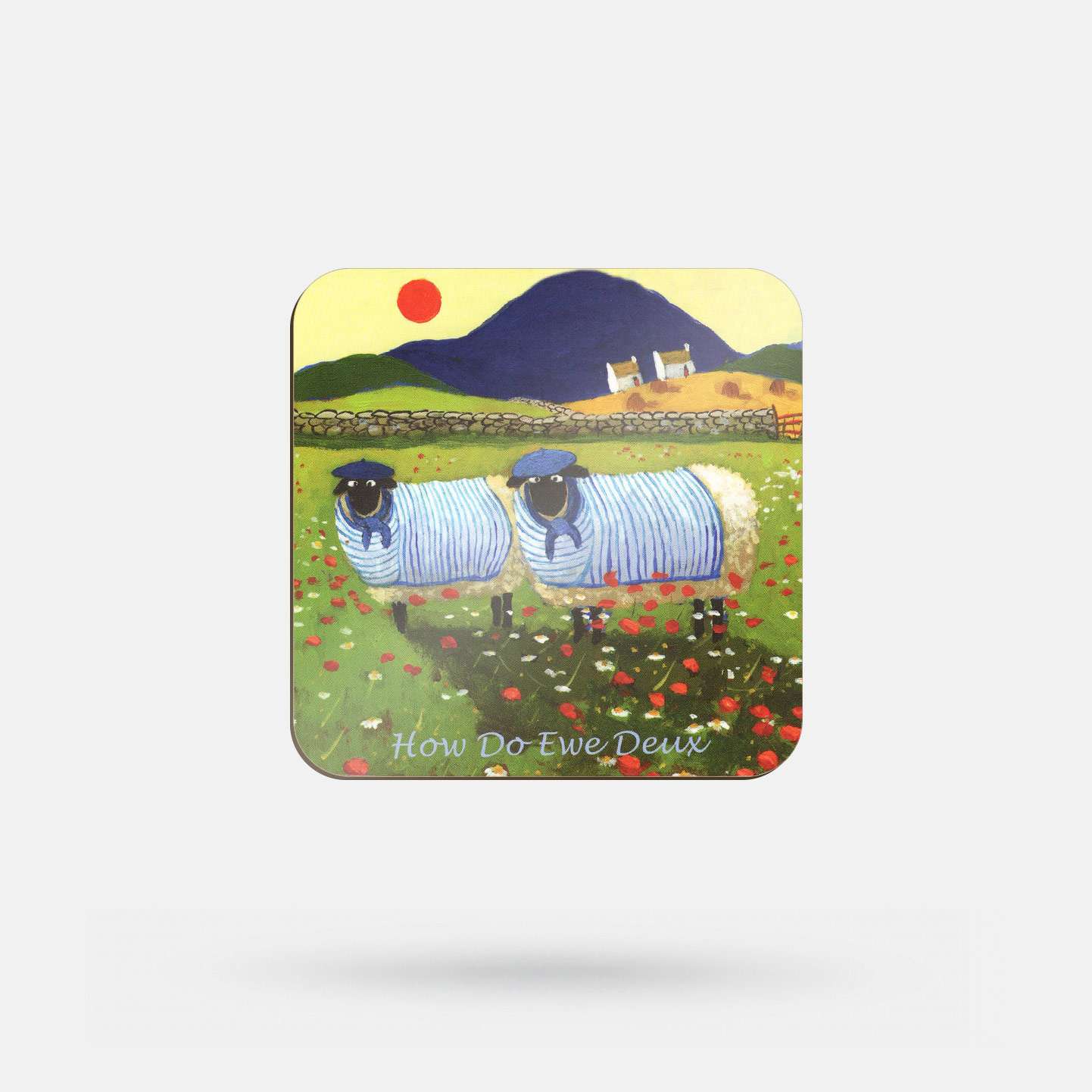 How Do Ewe Deux by Thomas Joseph - Coaster - Spailpín