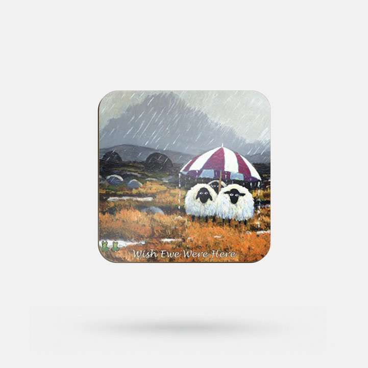 Wish Ewe Were Here by Thomas Joseph - Coaster - Spailpín