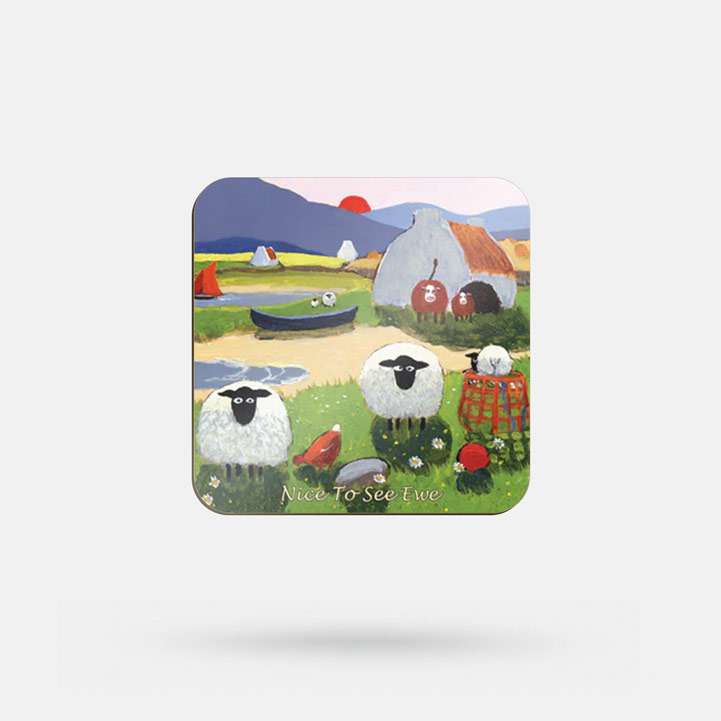 Nice to See Ewe by Thomas Joseph - Coaster - Spailpín