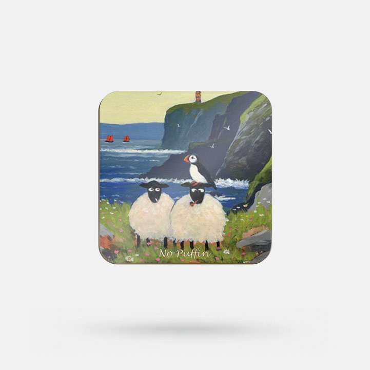 No Puffin by Thomas Joseph - Coaster - Spailpín