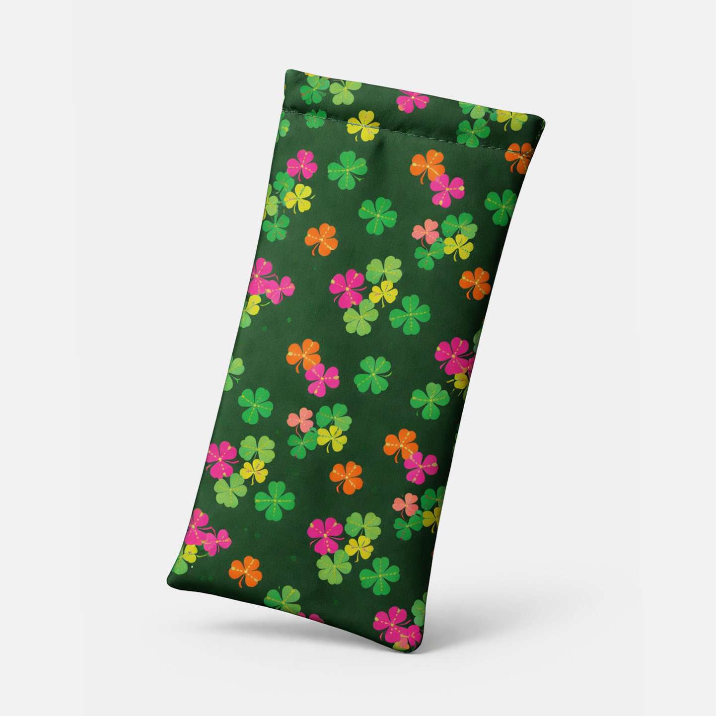 Coloured Shamrocks by Ursula Celano - Glasses Pouch - Spailpín