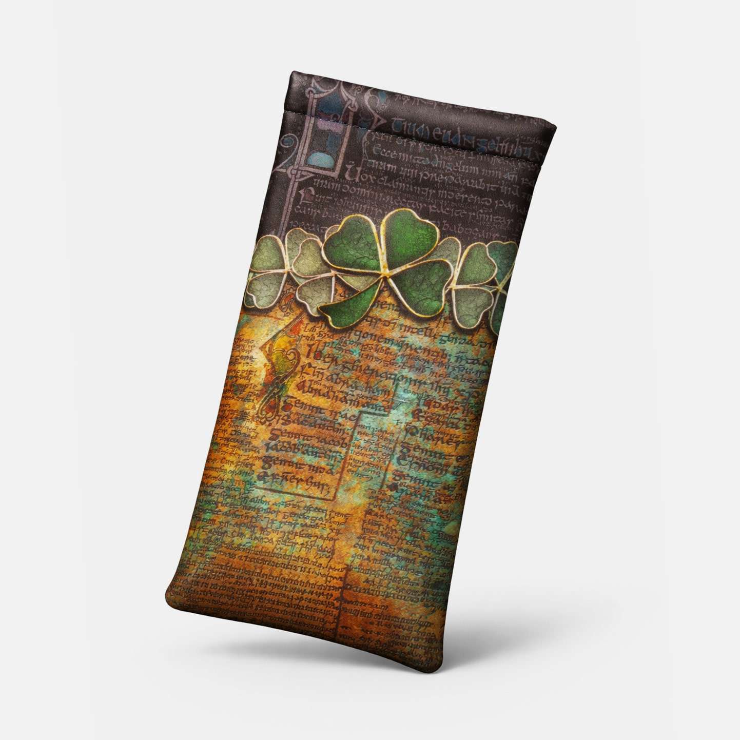 Shamrock Manuscript by John Curran - Glasses Pouch - Spailpín