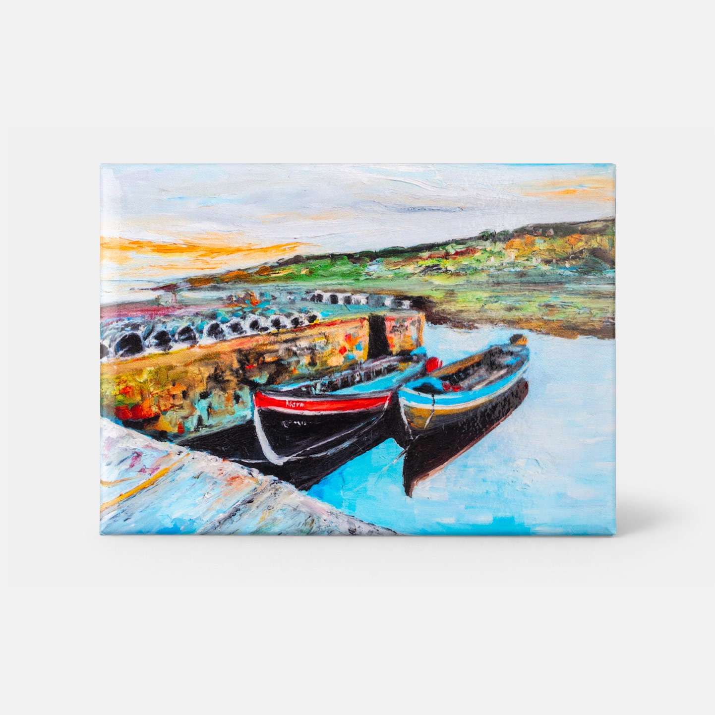 Boats and Lobster Pots by Aoife Dowd - Magnet - Spailpín