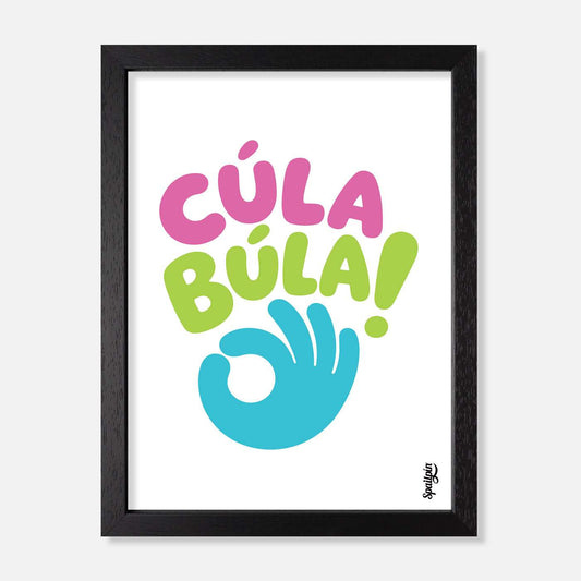 Cúla Búla - Print - Spailpín - A5 Framed