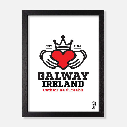 Galway, Ireland, Cathair na dTreabh - Print - Spailpín - A5 Framed