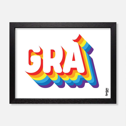 Grá - Print - Spailpín - A5 Framed