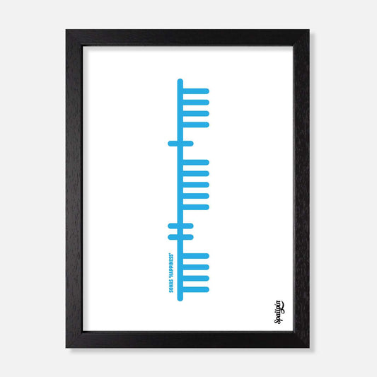 Ogham Sonas - Print - Spailpín - A5 Framed