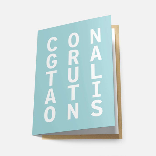 Congratulations (Rainbow Series) - Greeting Card - Spailpín - Aqua