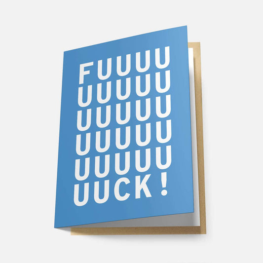Fuuuck (Rainbow Series) - Greeting Card - Spailpín - Blue
