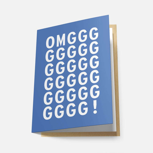 Omggg (Rainbow Series) - Greeting Card - Spailpín - Navy