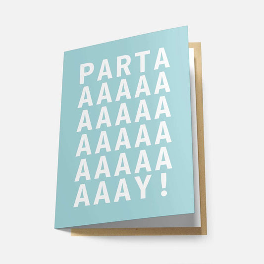 Partaaay (Rainbow Series) - Greeting Card - Spailpín - Aqua