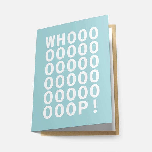 Whooop! (Rainbow Series) - Greeting Card - Spailpín - Aqua
