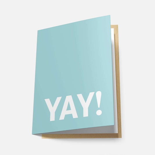 Yay! (Rainbow Series) - Greeting Card - Spailpín - Aqua