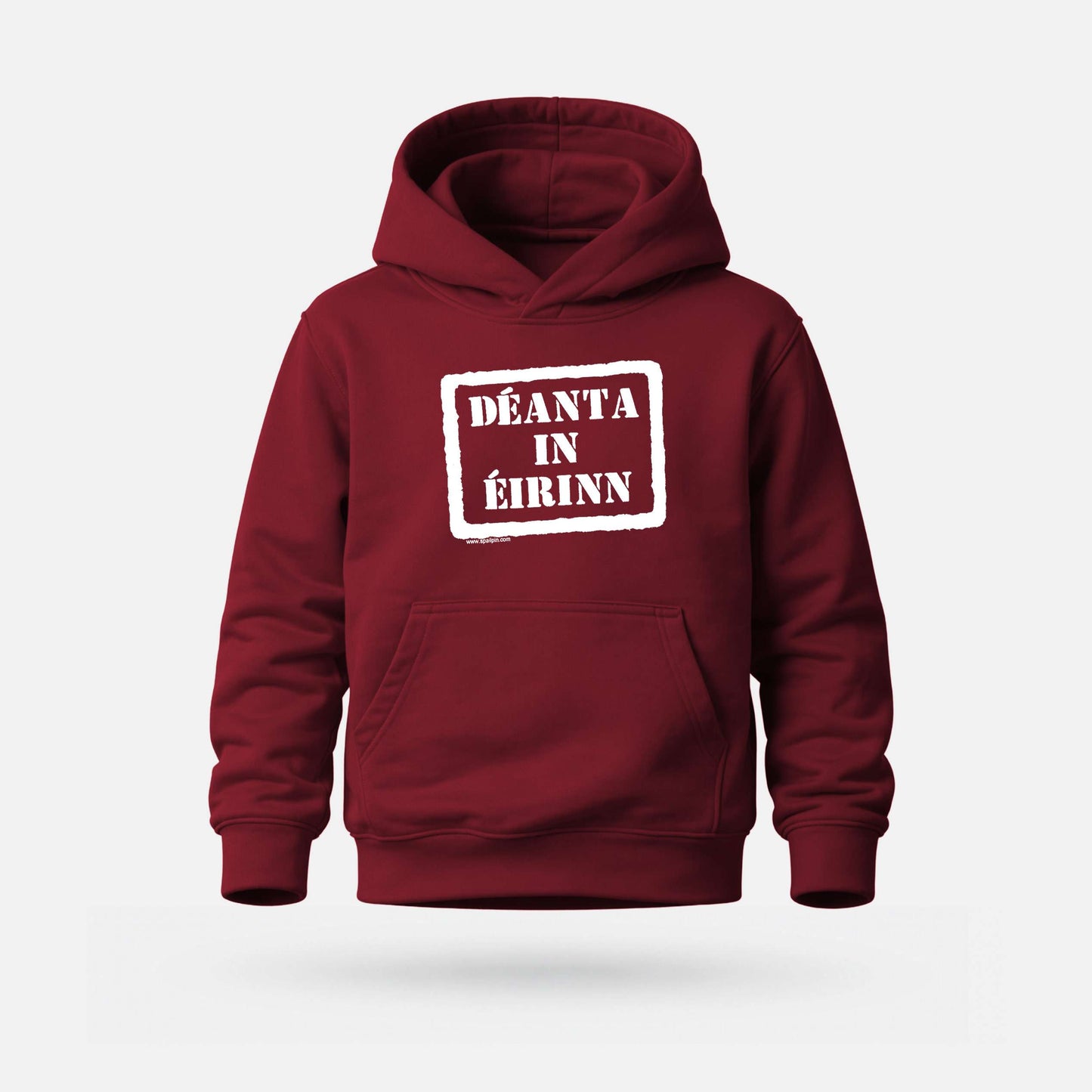 Déanta in Éirinn - Kids' Hoodie - Spailpín - 1-2 Years / Maroon