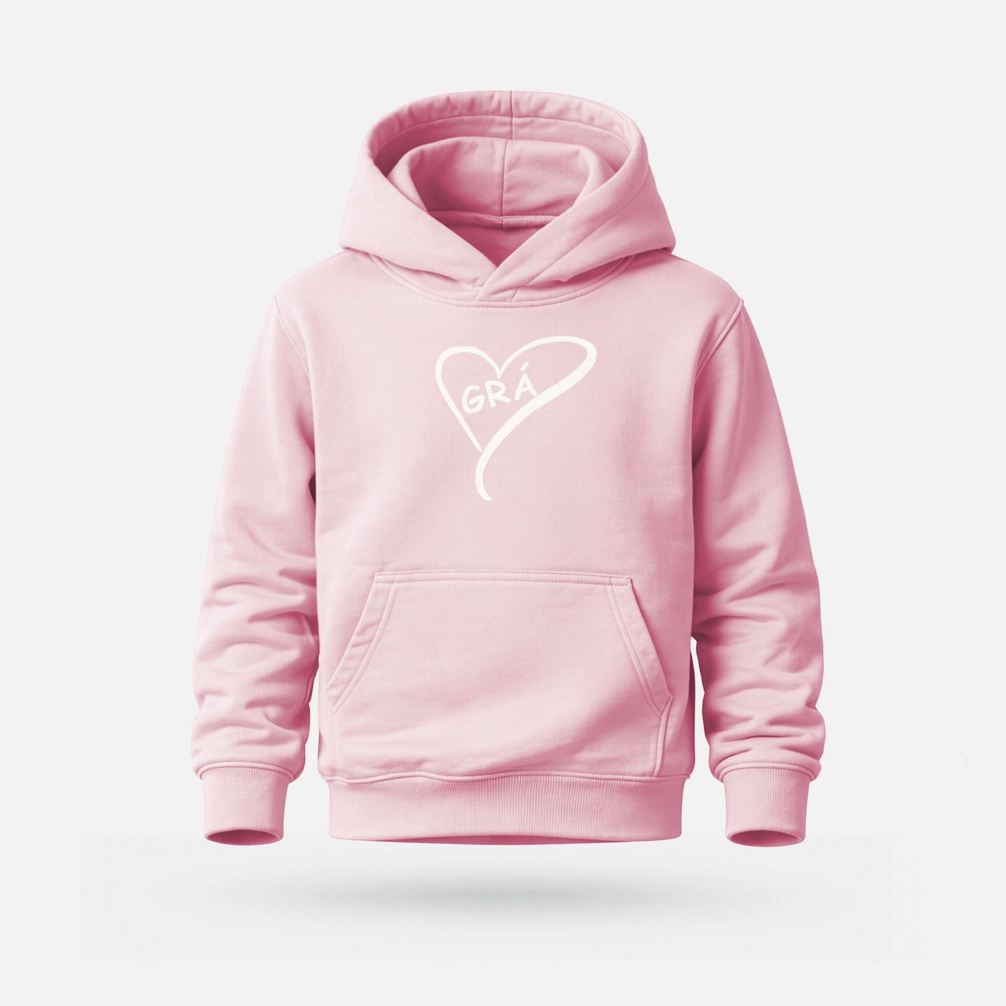 Grá - Kids' Hoodie - Spailpín - 1-2 Years / Baby Pink