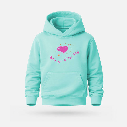 Grá Mo Chrói Thú - Kids' Hoodie - Spailpín - 1-2 Years / Aqua