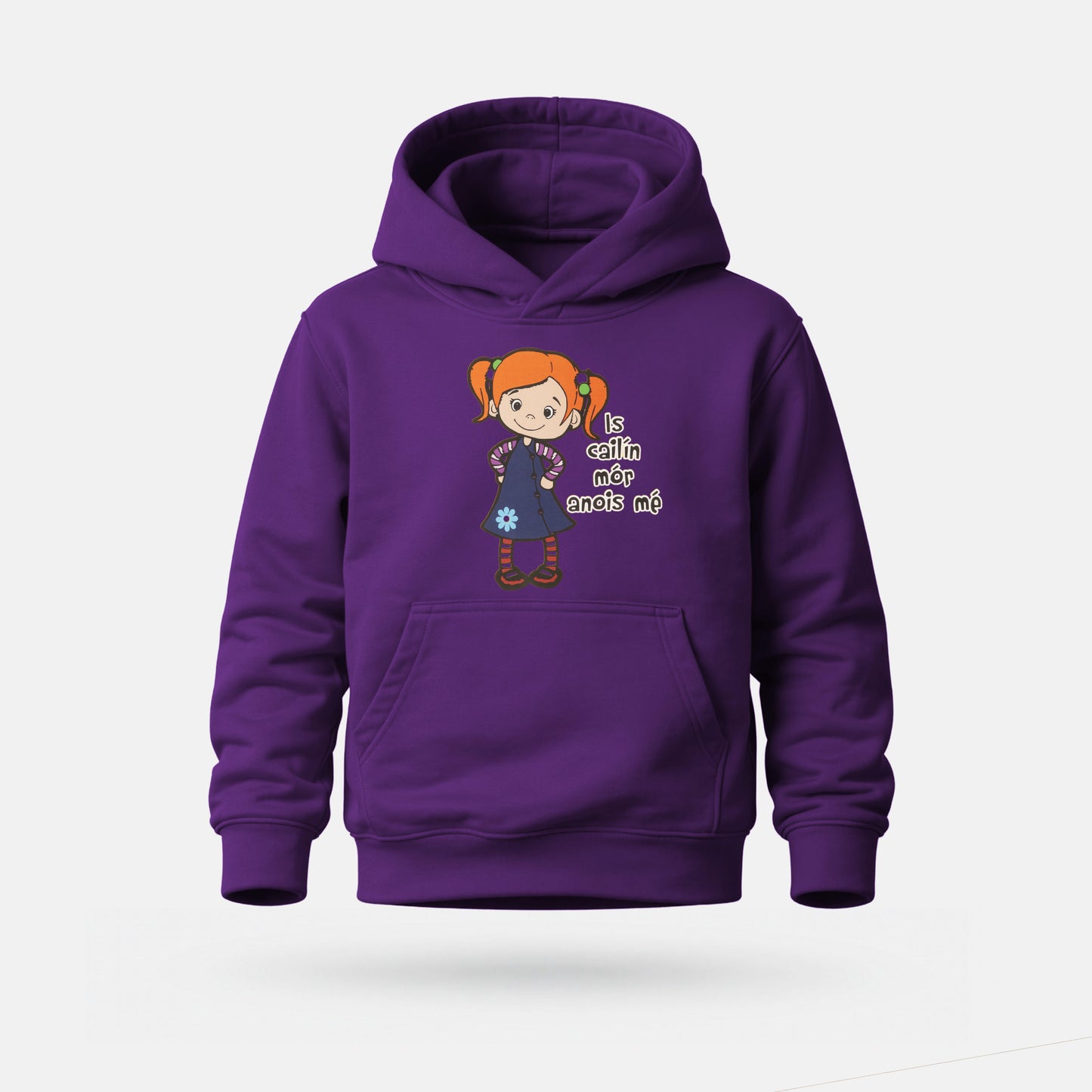 Is Cailín Mór Anois Mé - Kids' Hoodie - Spailpín - 1-2 Years / Deep Purple