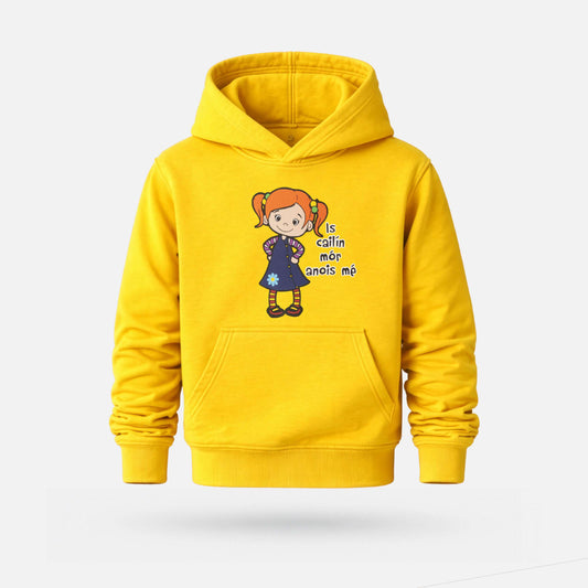 Is Cailín Mór Anois Mé - Kids' Hoodie - Spailpín - 1-2 Years / Yellow